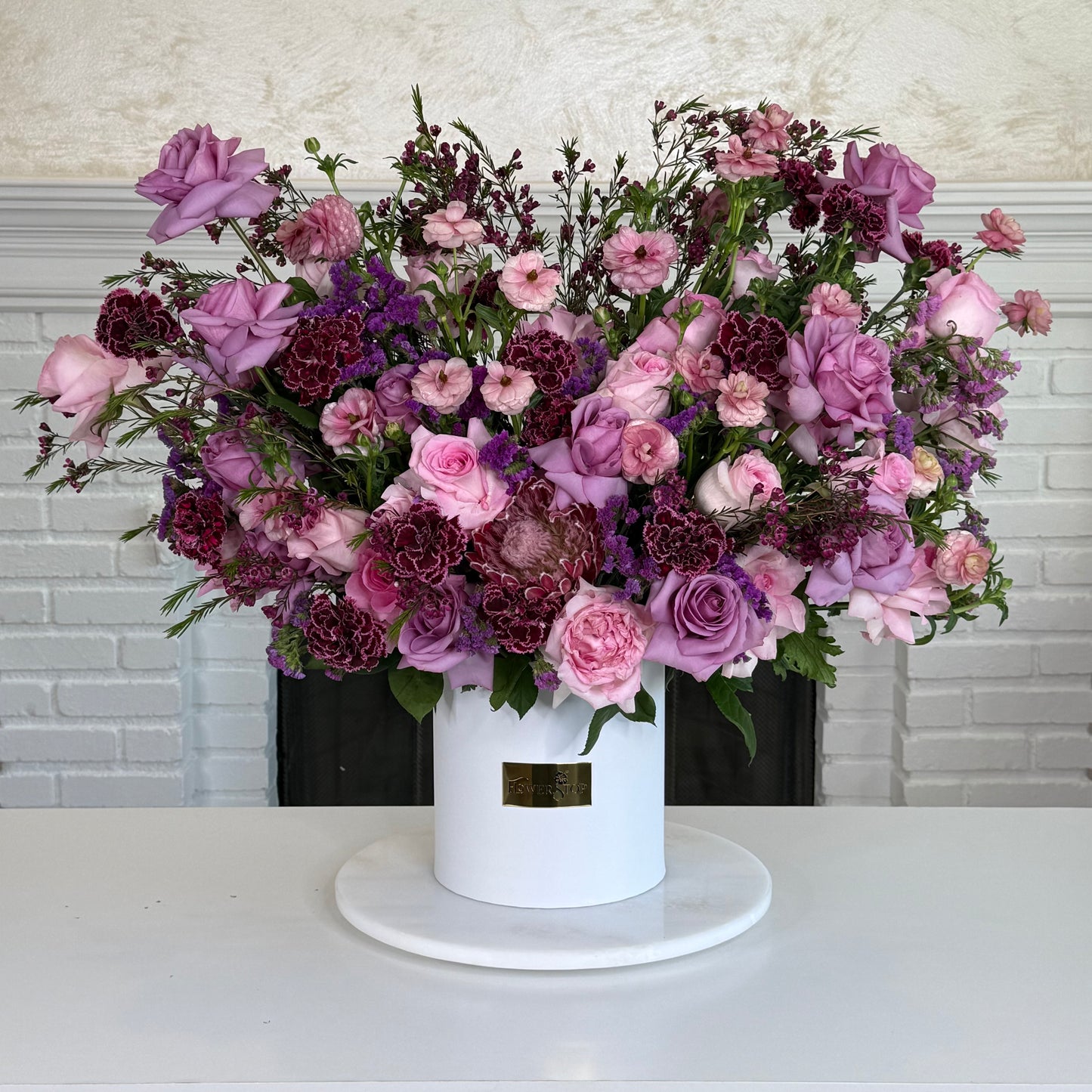 Lavender Garden Elegance Vase Arrangement - FlowerStop LA