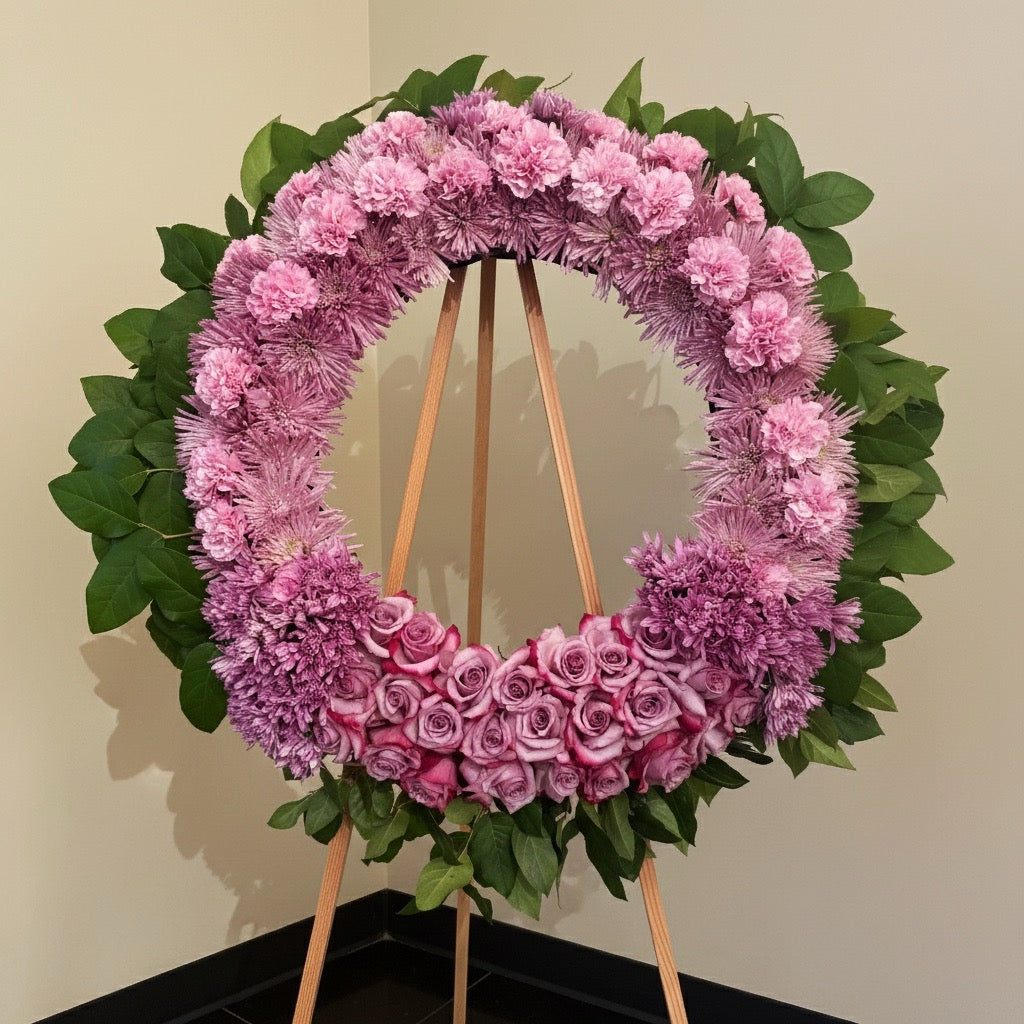 Lavender Serenity Tribute Wreath - FlowerStop LA
