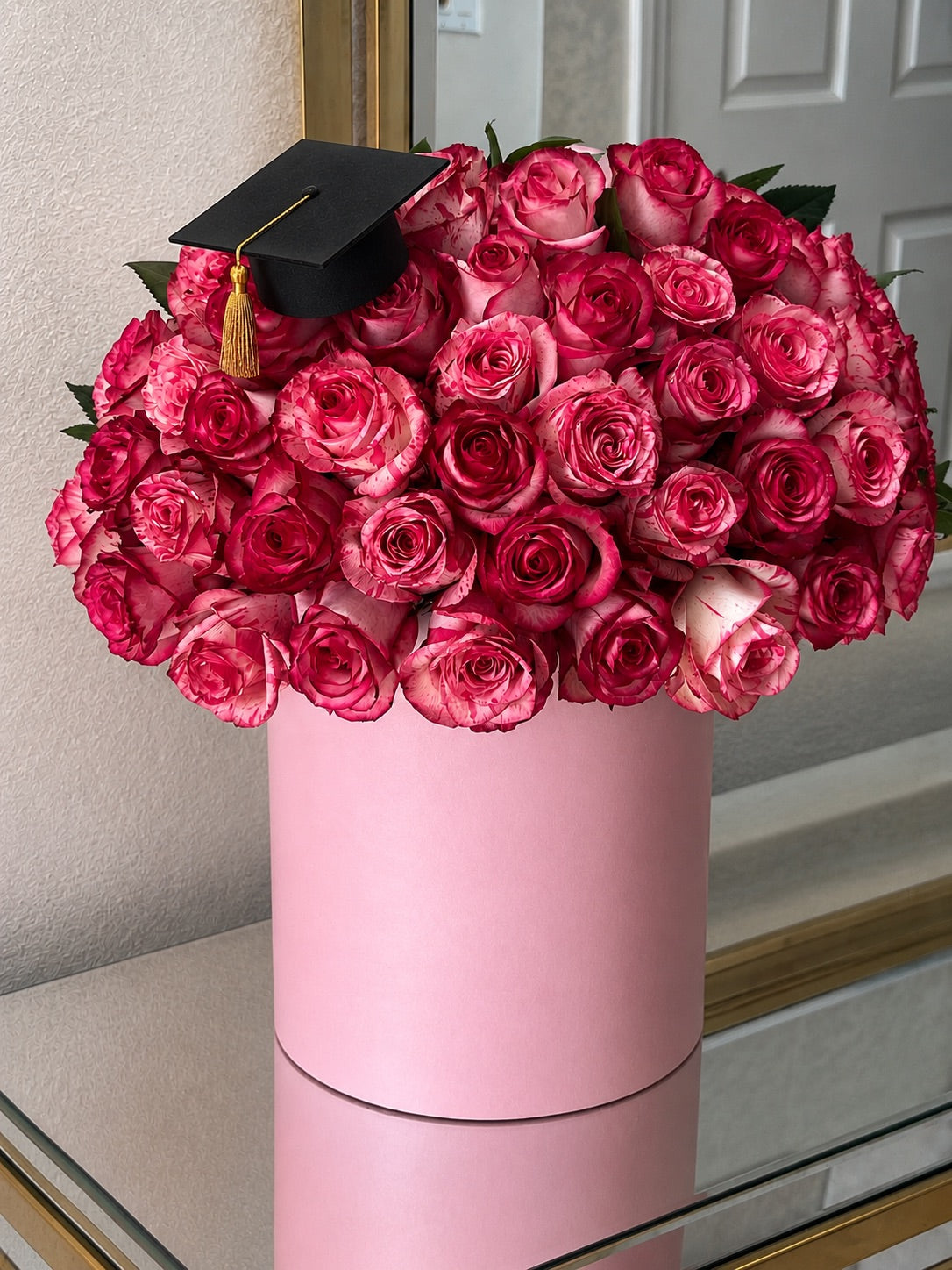 Pink Graduation Rose Box - FlowerStop LA