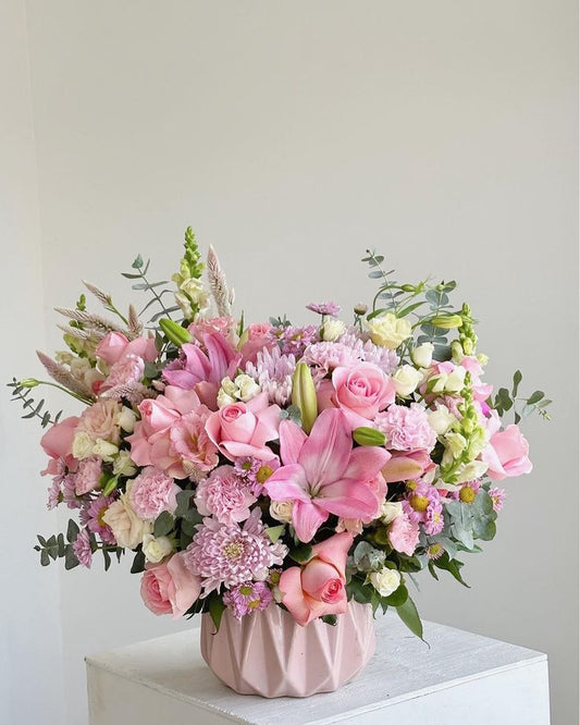 Blush Garden Elegance Arrangement - FlowerStop LA