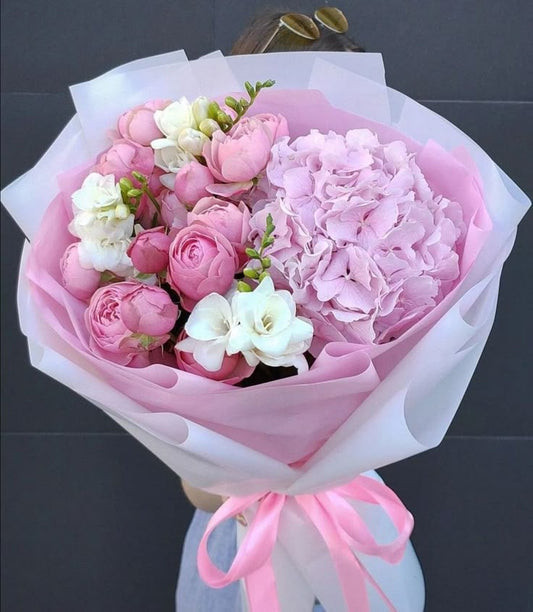 Blush Pink & White Bloom Bouquet - FlowerStop LA