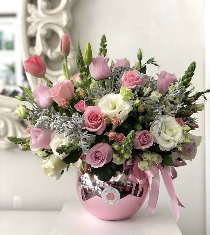 Pink Radiance Vase Arrangement - FlowerStop LA