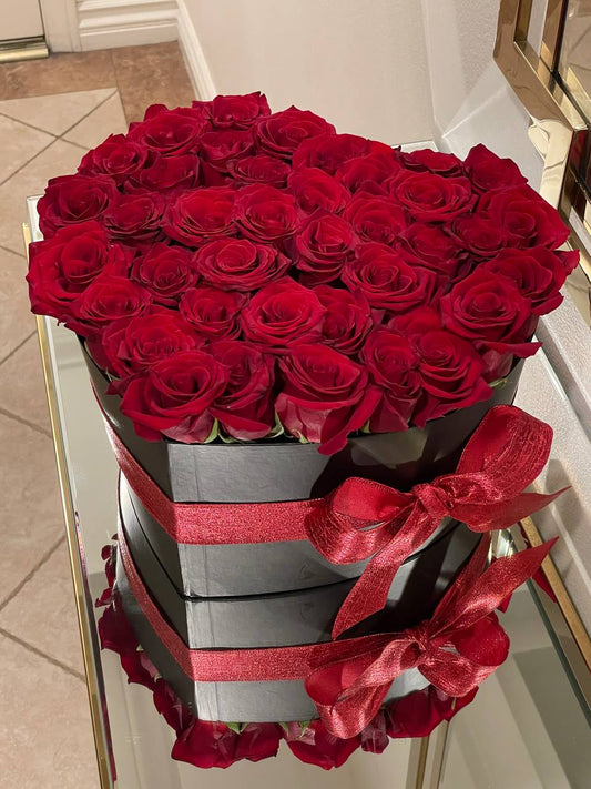 Eternal Love Heart Rose Box - FlowerStop LA