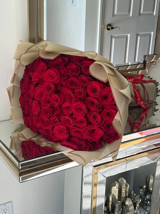 Grand Red Rose Elegance Bouquet - FlowerStop LA