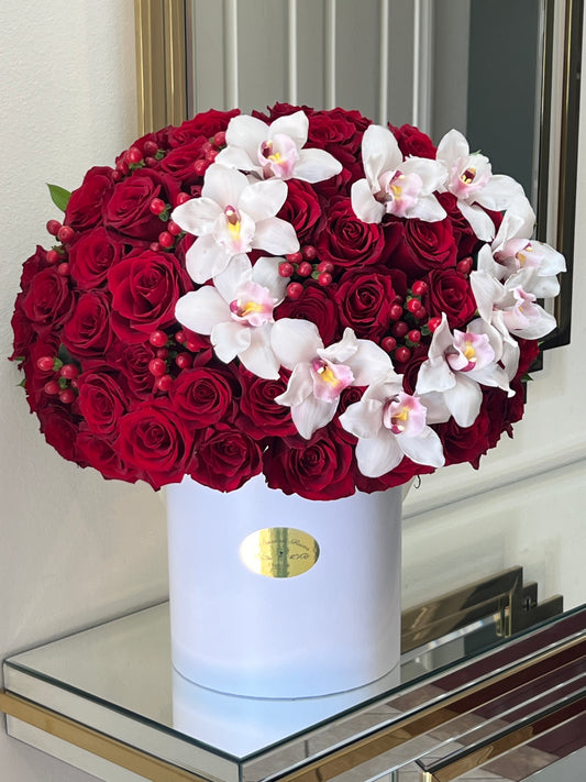 Eternal Red Rose Elegance Box - FlowerStop LA