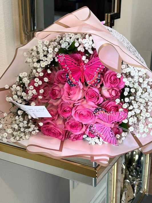Pink Butterfly Dreams Bouquet - FlowerStop LA