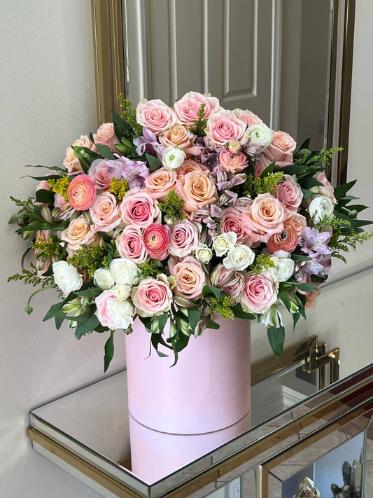 Pastel Elegance Rose Box - FlowerStop LA
