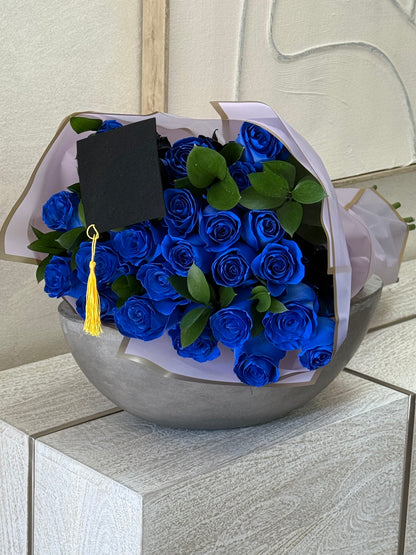 Blue Horizon Rose Bouquet - FlowerStop LA