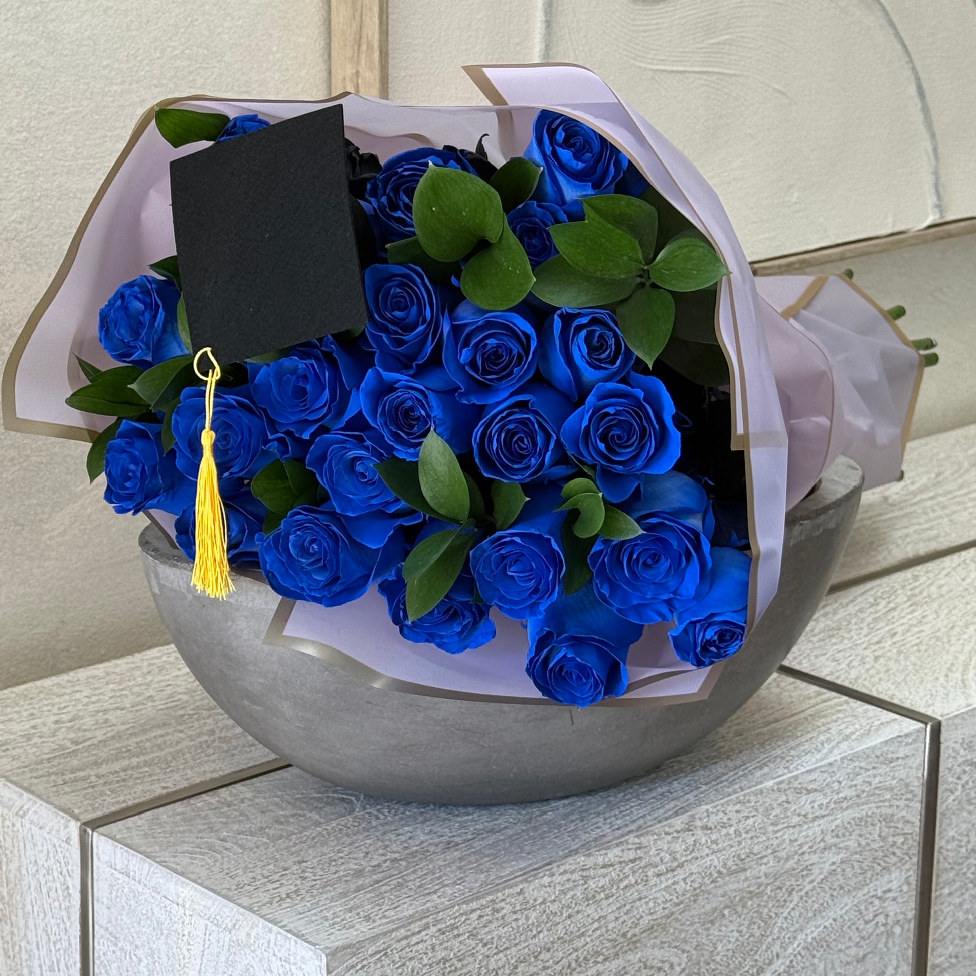 Blue Horizon Rose Bouquet - FlowerStop LA