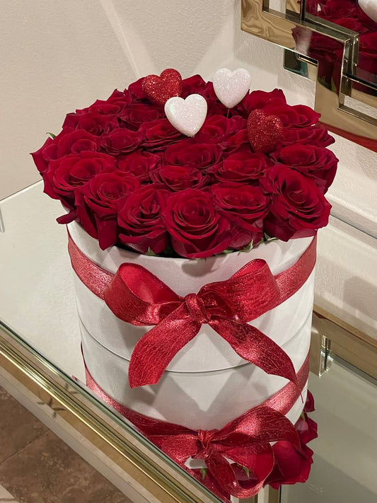 Sweetheart Red Rose Heart Box - FlowerStop LA