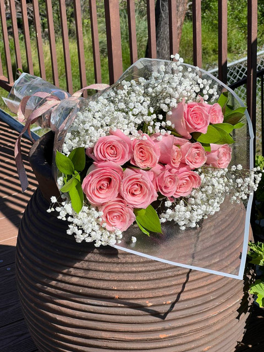 Sweet Pink Rose Bundle - FlowerStop LA