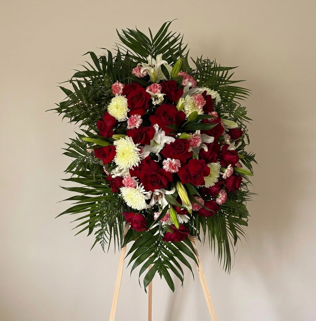 Crimson Tribute Standing Spray - FlowerStop LA