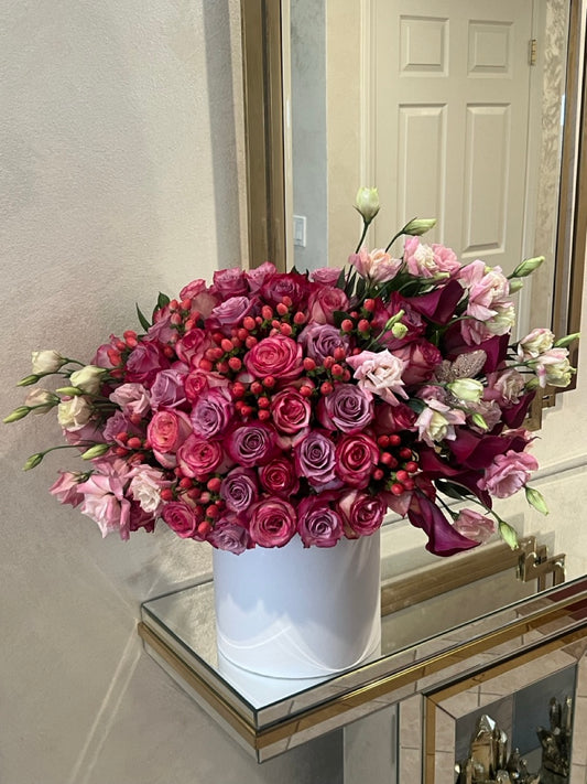 Crimson Rose Elegance Box - FlowerStop LA