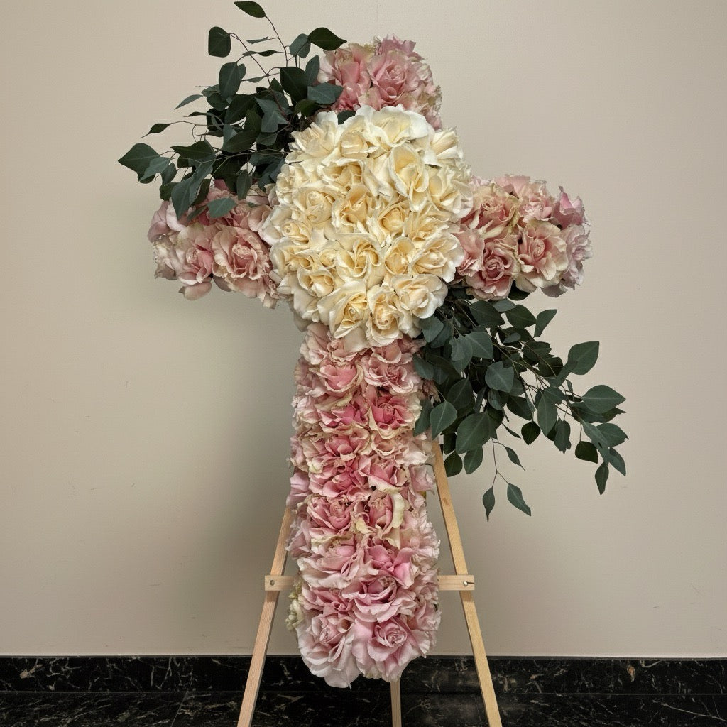 Everlasting Peace Floral Cross - FlowerStop LA
