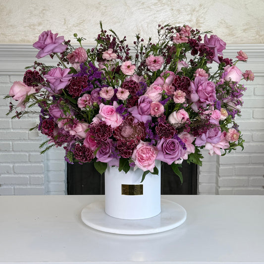 Lavender Garden Elegance Vase Arrangement - FlowerStop LA