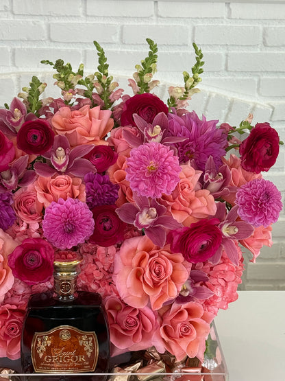 Liquor and Chocolate Bridal Tray - FlowerStop LA