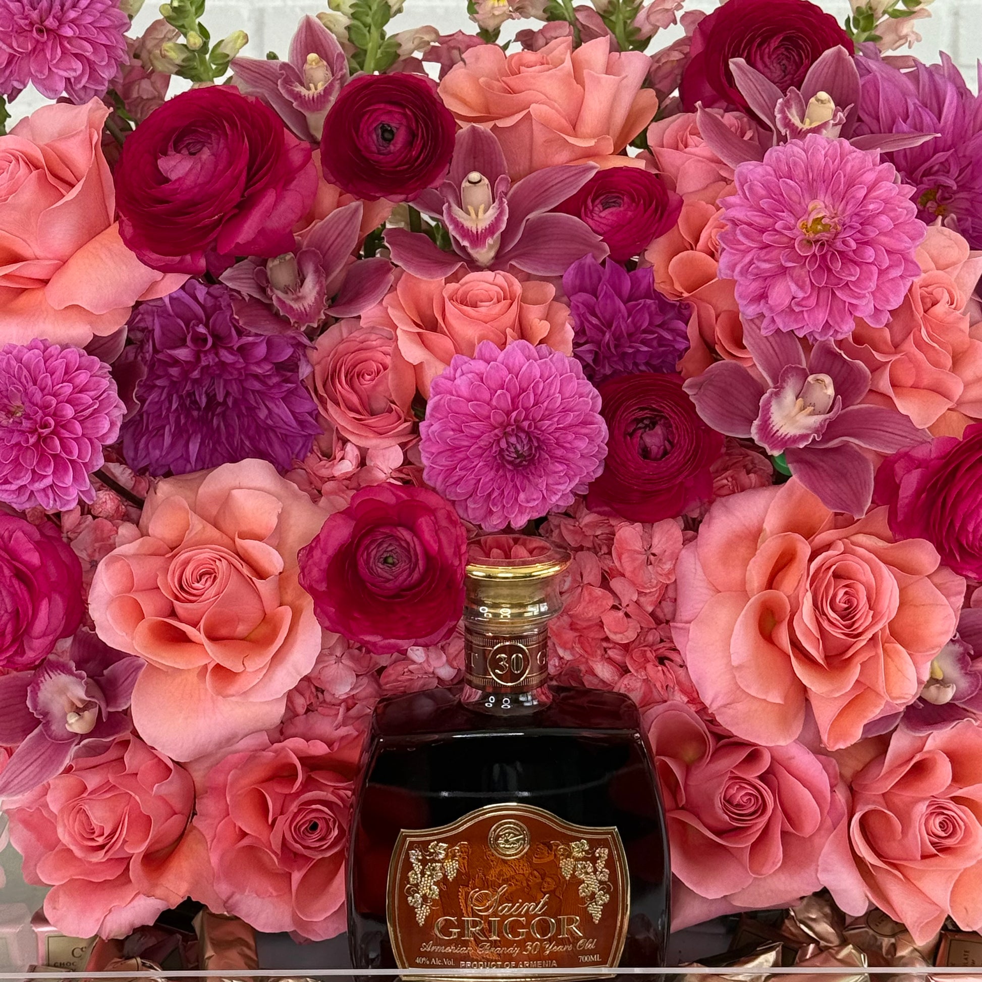Liquor and Chocolate Bridal Tray - FlowerStop LA