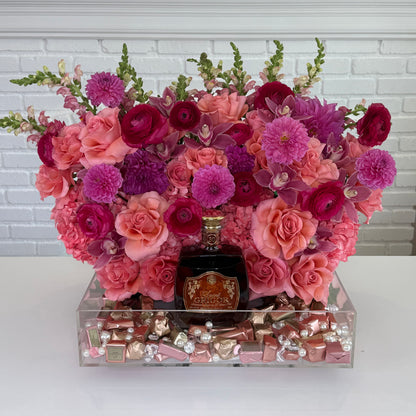 Liquor and Chocolate Bridal Tray - FlowerStop LA