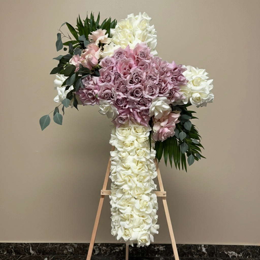 Peaceful Promise Sympathy Cross - FlowerStop LA