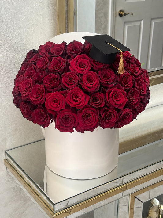 Red Graduation Rose Box - FlowerStop LA