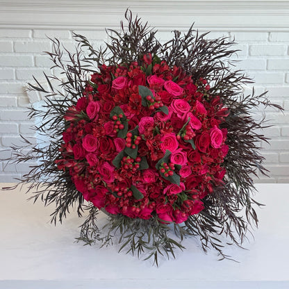Ruby Ember Rose Bouquet - FlowerStop LA