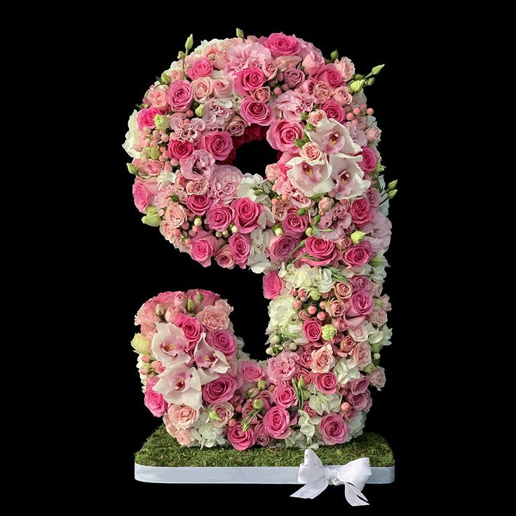 Floral Number “9” Arrangement - FlowerStop LA